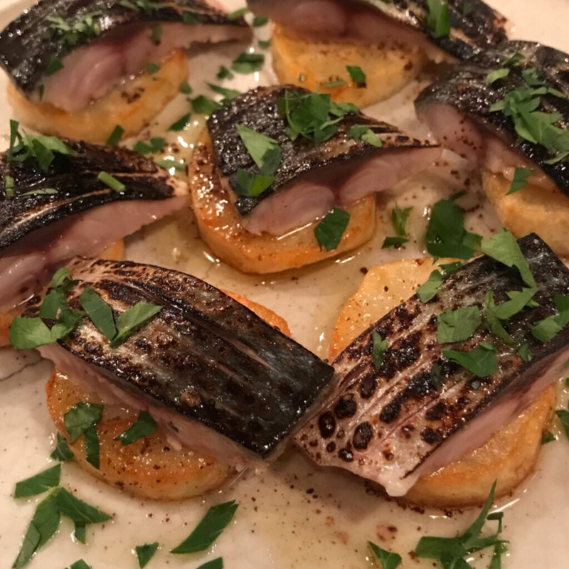 炙り鯖とジャガイモのソテー(organ)