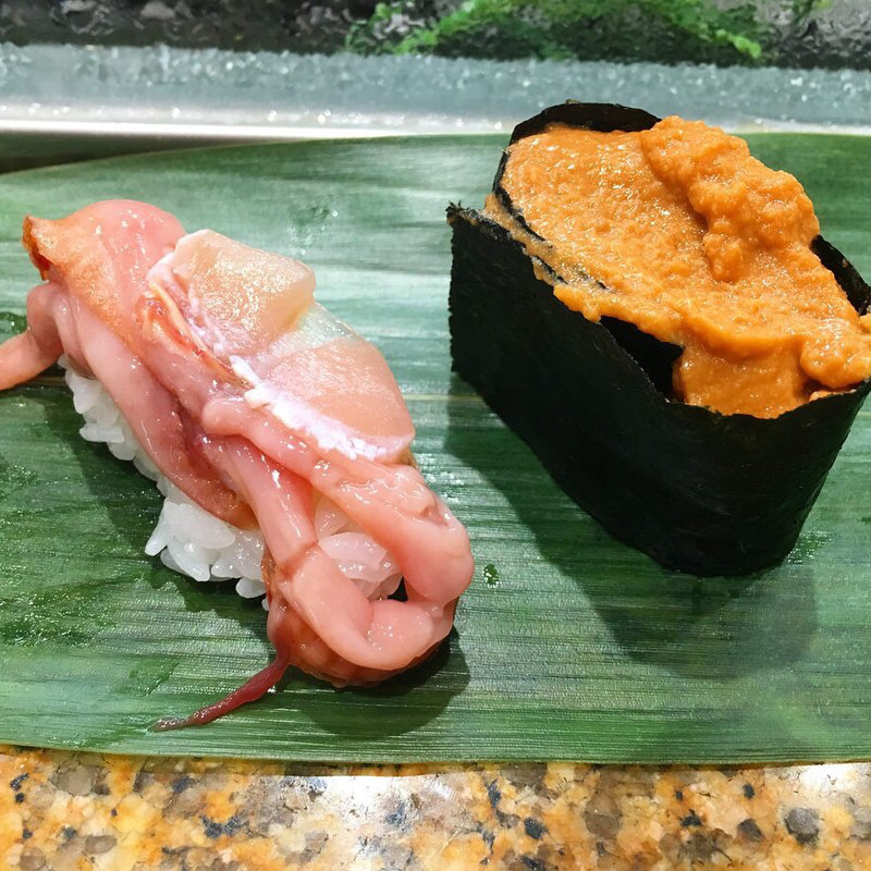 赤貝ひも、海老みそ(魚がし日本一 エキュート品川サウス店 )