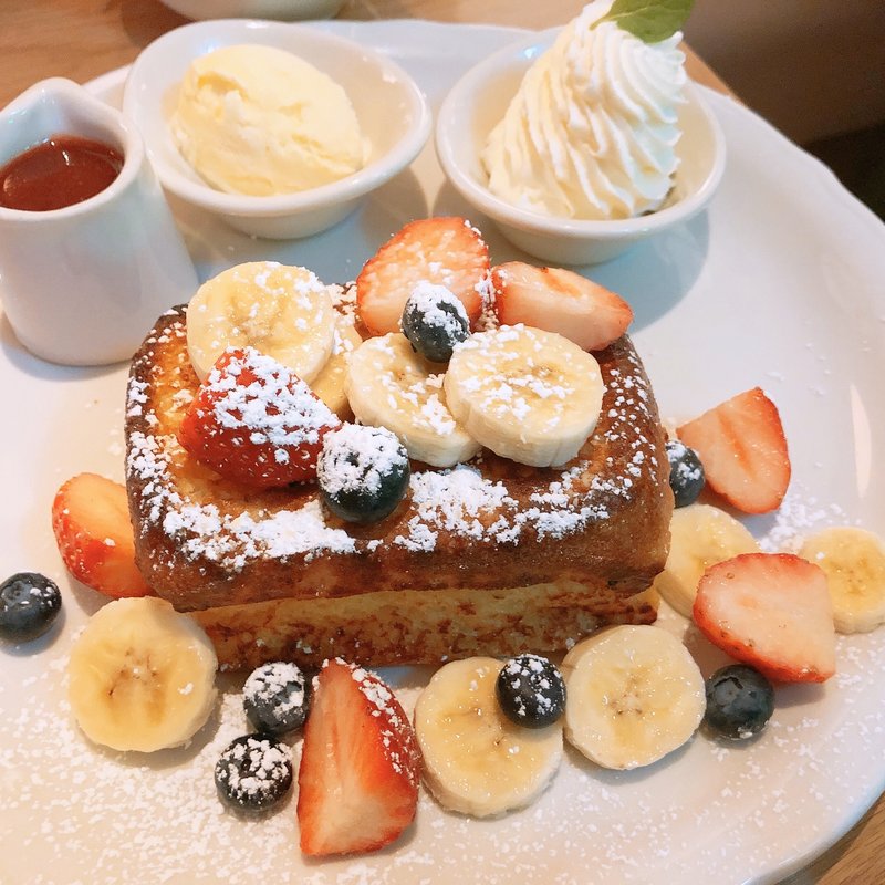 フレンチトースト ミックスフルーツ(オリジナルパンケーキハウス 新宿店)