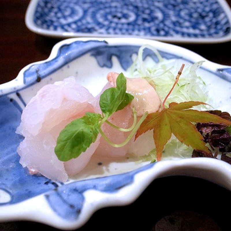 平目とカワハギのお刺身(鳥田中)