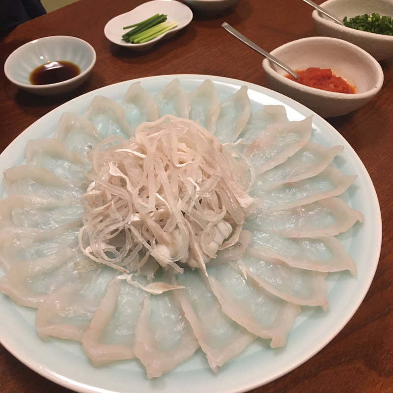 ふぐ刺し(ふぐ割烹 うえ村)