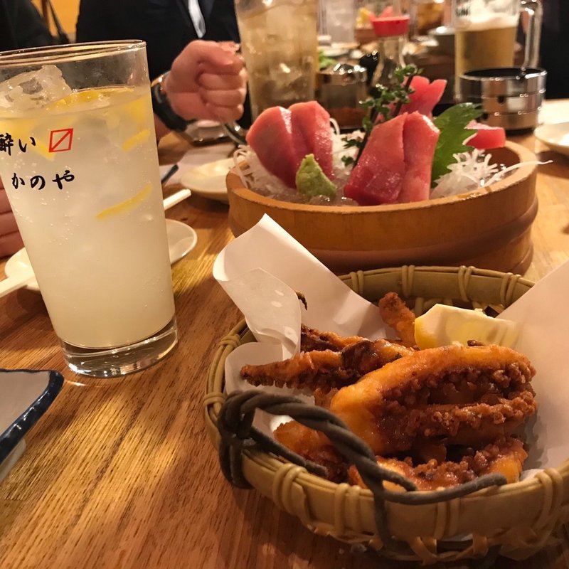 イカゲソ唐揚げ(大衆居酒屋かのや本店・串揚げかのや)