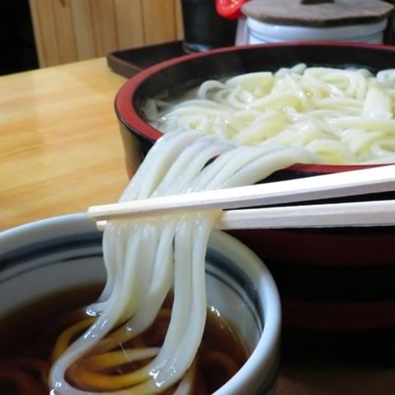 釜揚げうどん(大)(手打ちうどん ふぅふー亭)