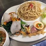 ベジつけ麺　海老とトマトの鶏白湯スープ