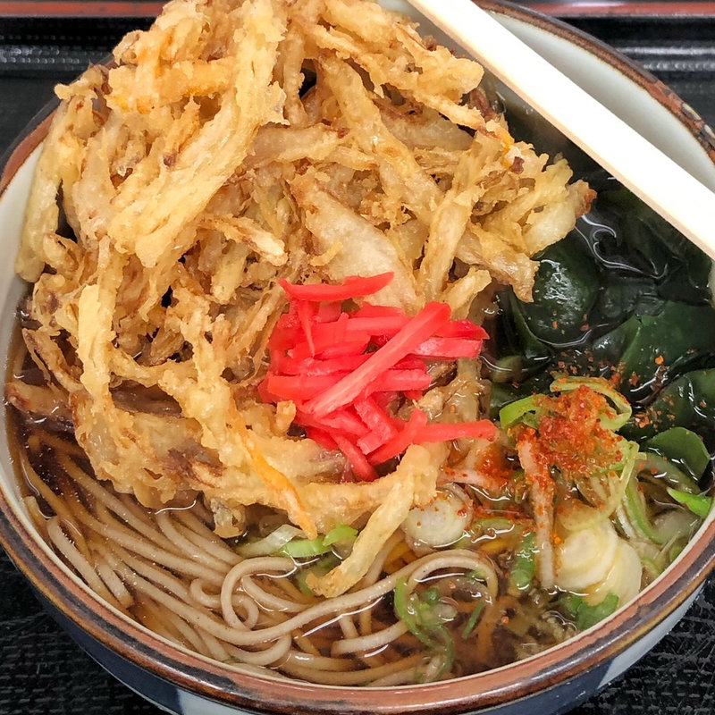 かきあげそば(立喰いそば 山吹)