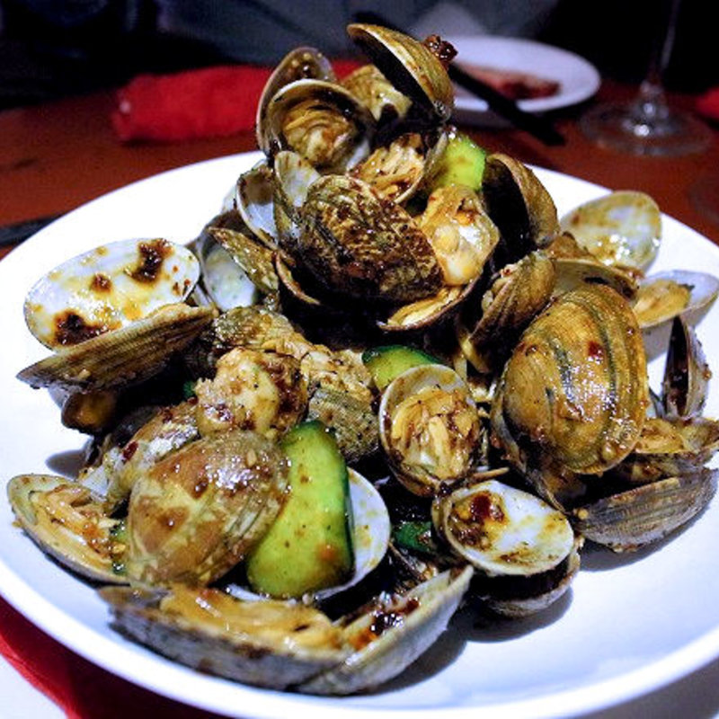 アサリの四川風炒め(蜃気楼)