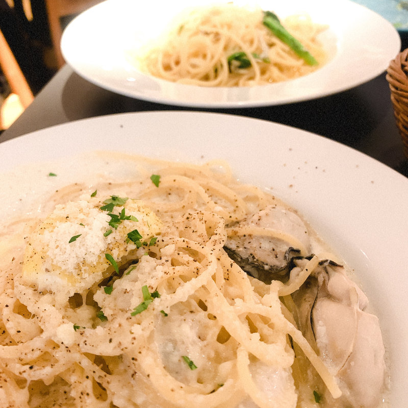 牡蠣のレモンクリームソース　パスタ(メリプリンチペッサ 銀座店)