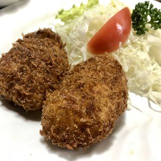 カニクリームコロッケ定食(レストラン ハチロー)
