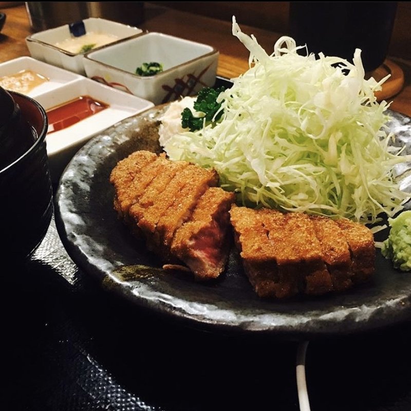 牛かつ・麦めしとろろ定食(牛かつもと村 吉祥寺店)