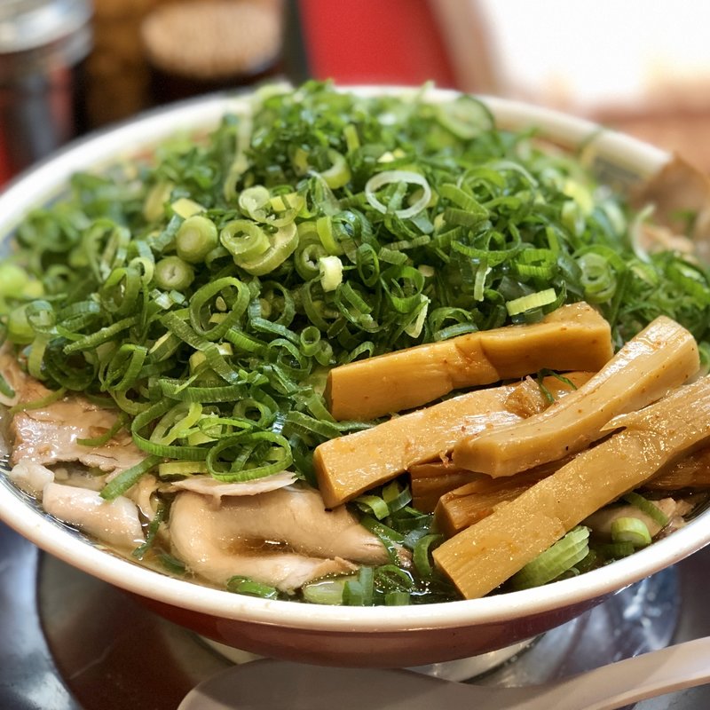 チャーシューメン　追加ねぎ　味付けメンマ(もっこす 今津店)