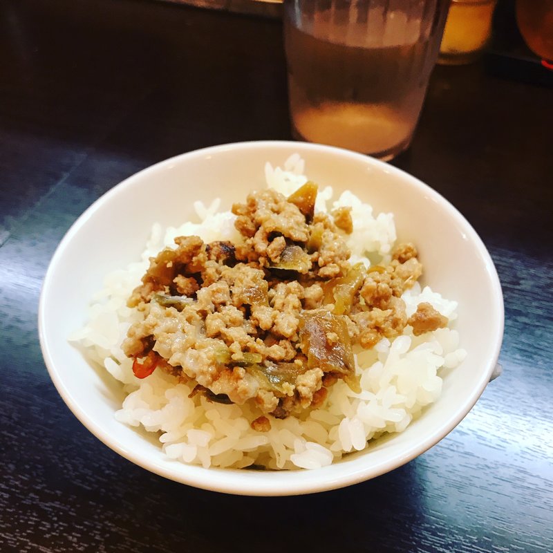 ミニそぼろ丼(麺匠 億)