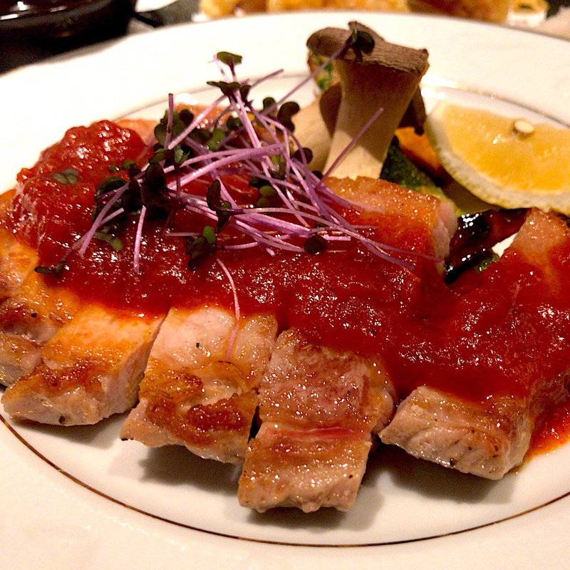 庄内豚ロースステーキ(東北の郷土料理 笑美酔 ～えびす～ 国分町店)