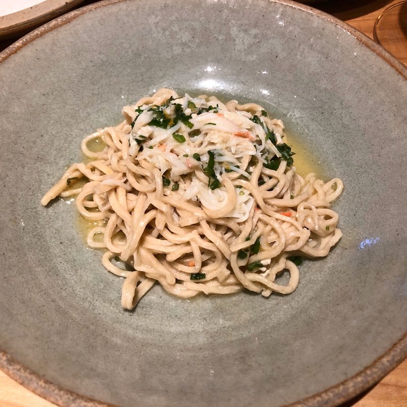 松葉カニのタリアテッレ(The Blind Donkey)