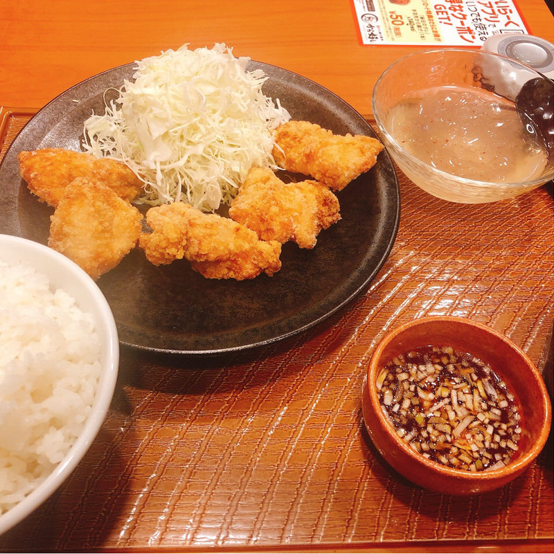 鶏むね香味定食(から好し)