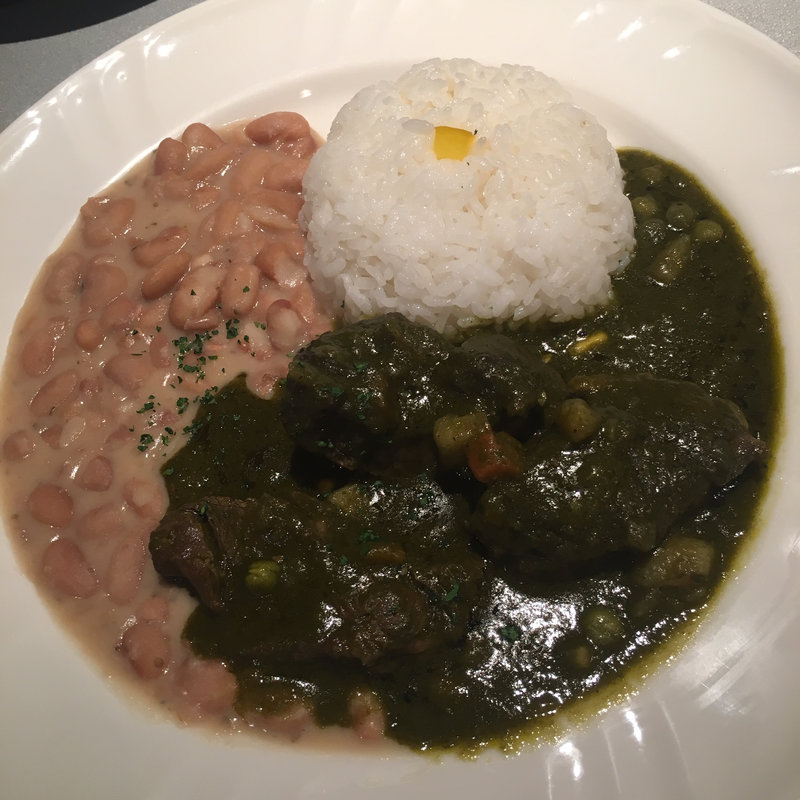 ラム肉のコリアンダー煮込み&カナリオ豆(INCAMESHI)