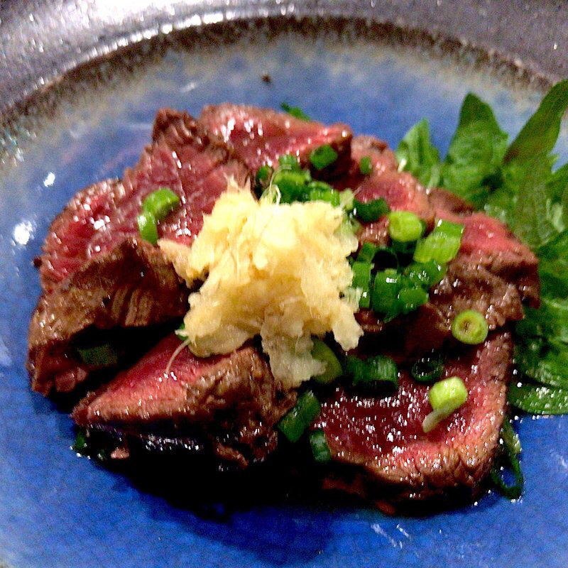 エゾシカ肉のタタキ（冬限定）(北海酒場 静内)