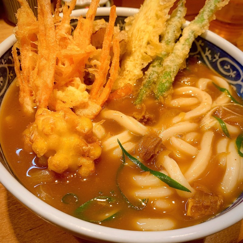 野菜天カレーうどん(釜たけ流 うめだ製麺所)