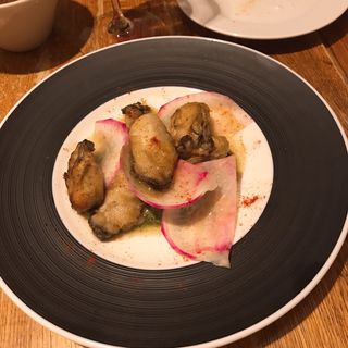 牡蠣のムニエル(博多フレンチ ビストロ サイダ)