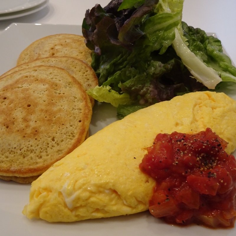 パンケーキ&ふわとろオムレツ(幸せのパンケーキ 堺店)