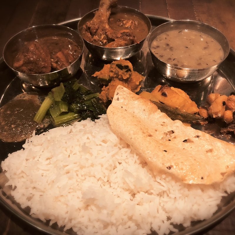 ダルバート（2種盛り ポークとチキン）(spice&bar 土器 -かわらけ-)