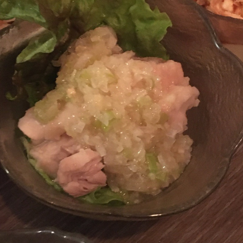 蒸し鶏(ネギダレ)(中華屋台 雷電)