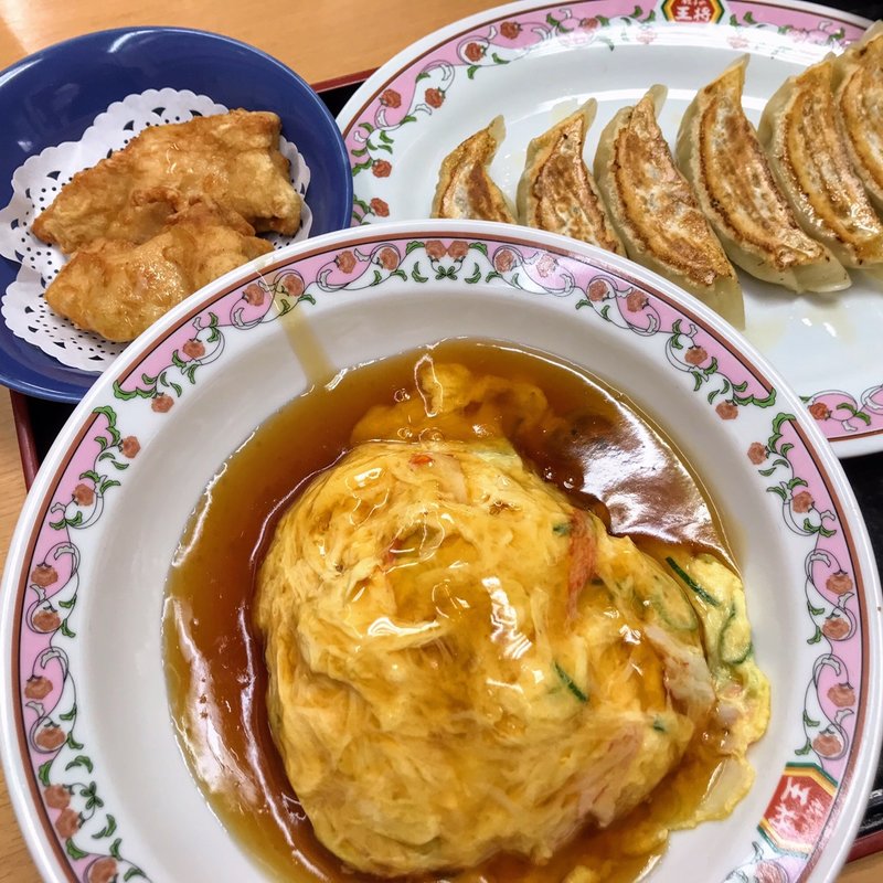 天津飯定食(餃子の王将 豊橋駅前店)