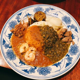 二種もり+タンドリーチキン(ネグラ 妄想インドカレー)