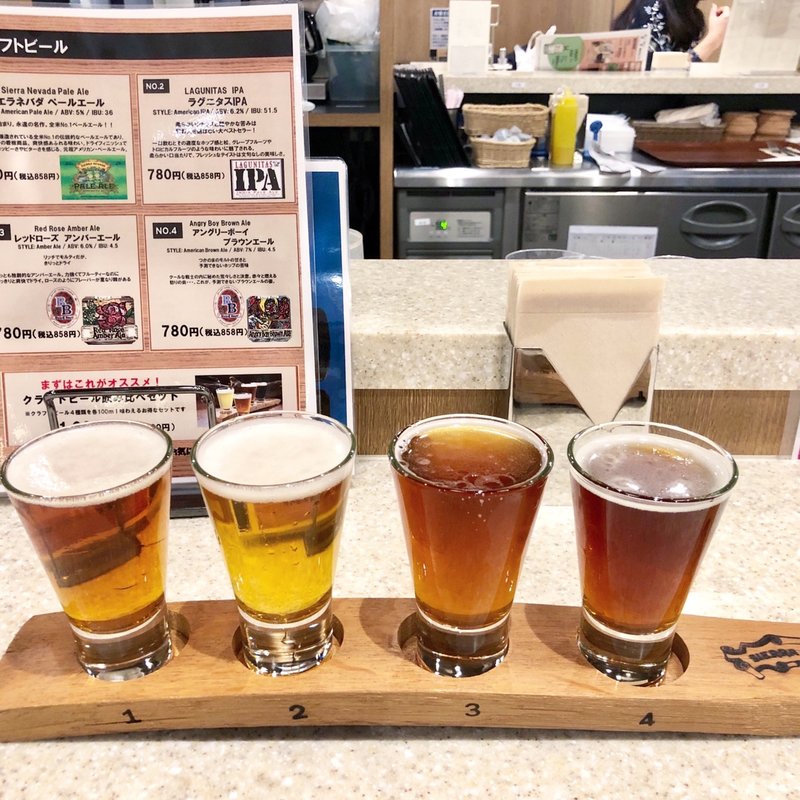 クラフトビール飲み比べセット(イオンリカー 碑文谷バル)