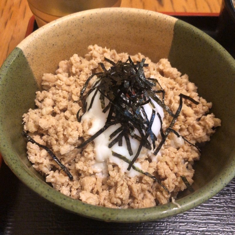 ミニそぼろ丼かけ蕎麦(蕎麦たつ )