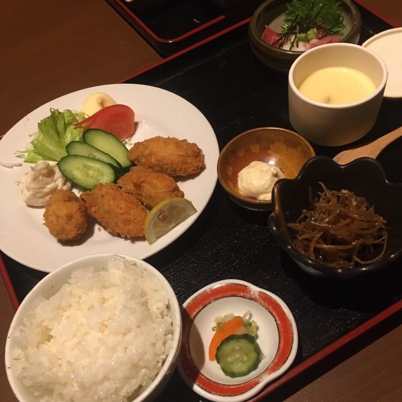 カキフライセット(期間限定)(はかたや木鶏 )