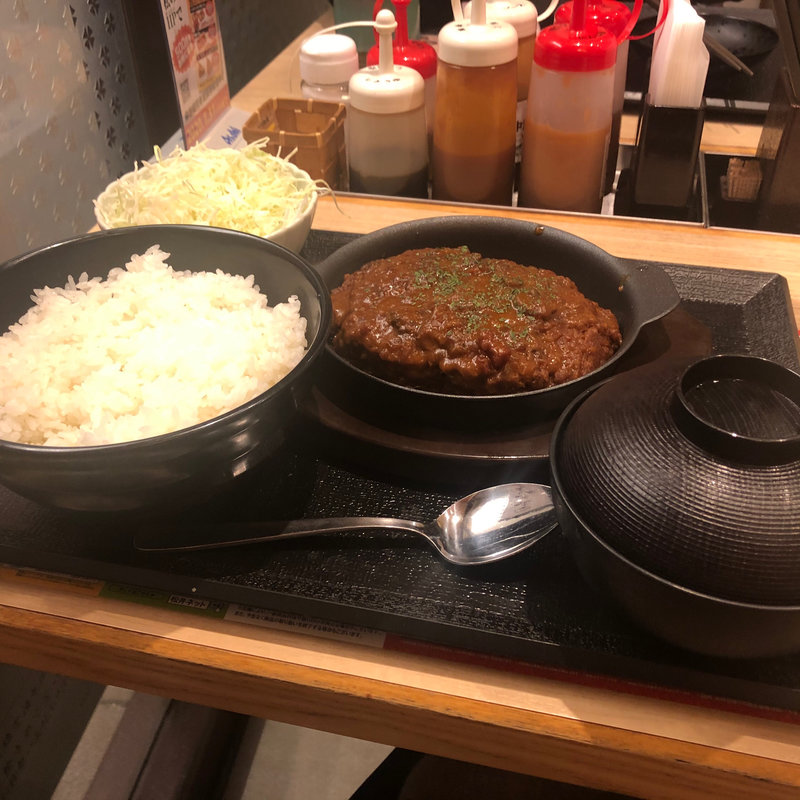 ごちそうハンバーグ定食(松乃家 石橋店 )