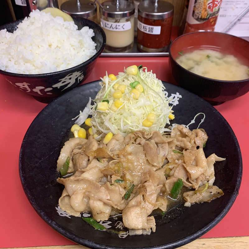 生姜焼き定食(伝説のすた丼屋 国分寺店)