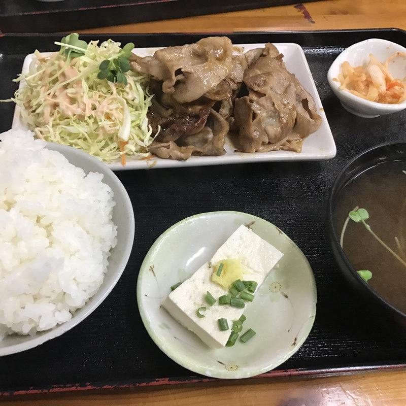 生姜焼き定食(がじまる食堂)