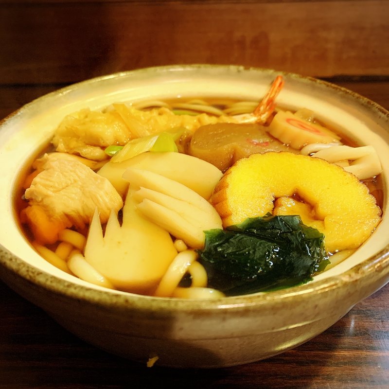 なべ焼きうどん(蕎麦處 朝松庵)