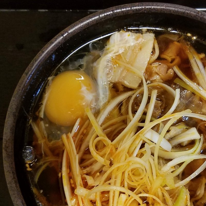 辛ねぎ肉そば(ゆで太郎 六番町店 （ゆでたろう）)