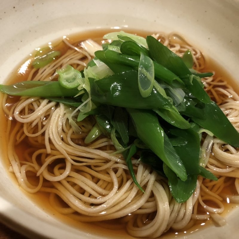 九条ネギの掛けそば(わだつみ　円山町店)