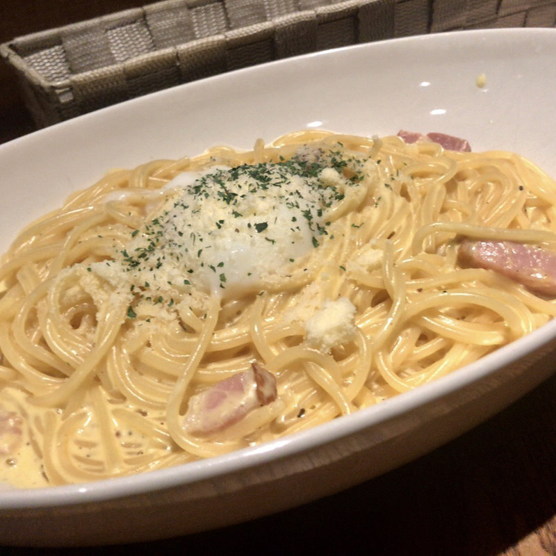 半熟卵のカルボナーラ(プロント 銀座ナイン店)