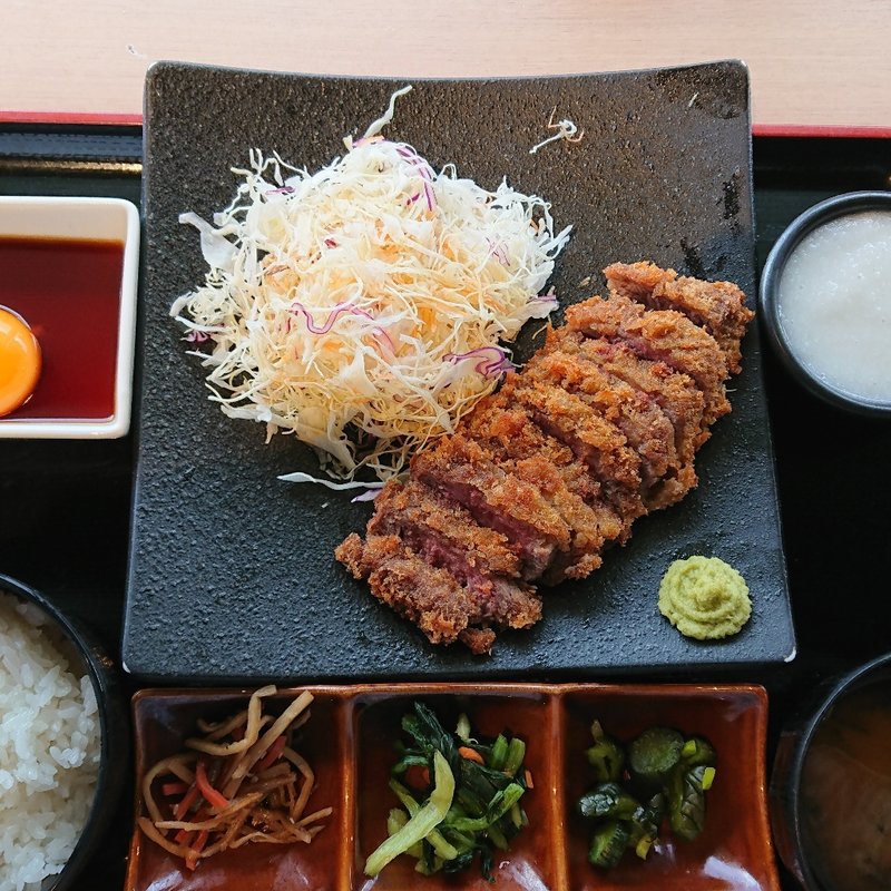 『雪室熟成牛』
牛カツ御膳～とろろ添え～(橙家 横浜店 （だいだいや）)