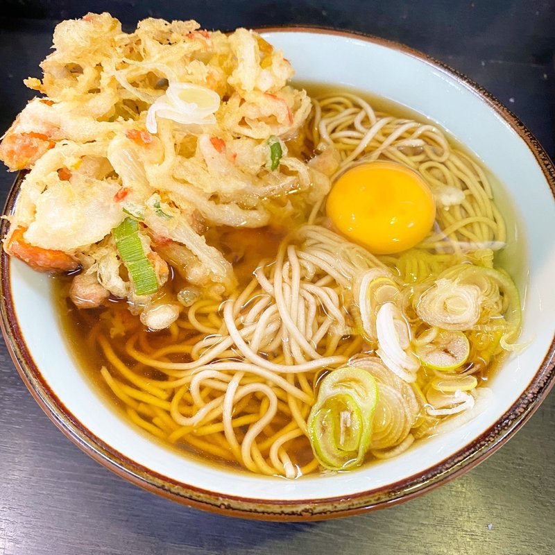 かき揚げそば(そば うどん 文殊両国本店)