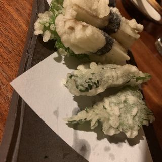 自然薯の天ぷら(自然薯料理 筥崎とろろ 本店)