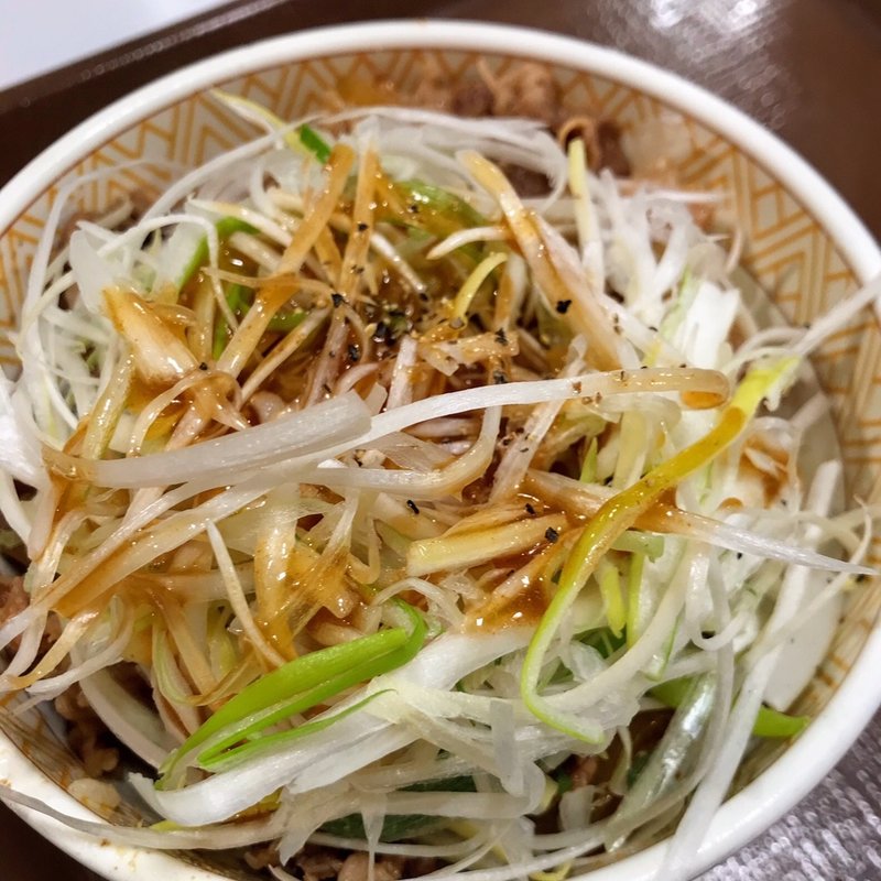 白髪葱牛丼(すき家 豊橋広小路店 )