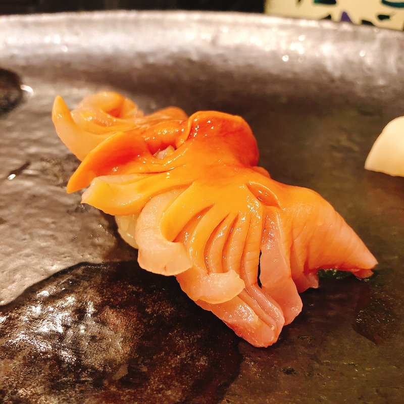 赤貝の握り(つきぢ神楽寿司 新館)