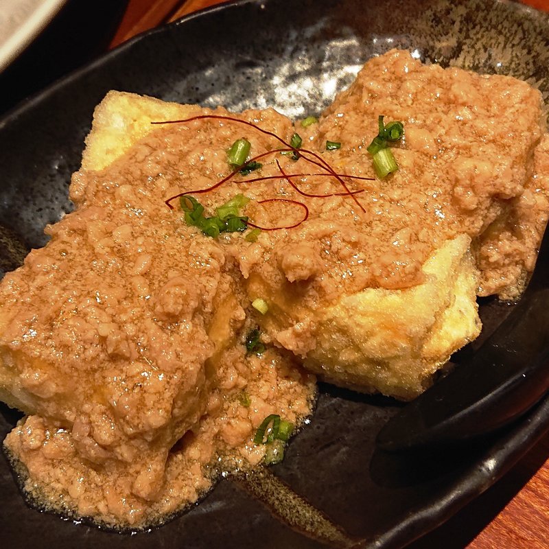 手作り大判厚揚げピリ辛そぼろあん(鳥元 ミューザ川崎店)