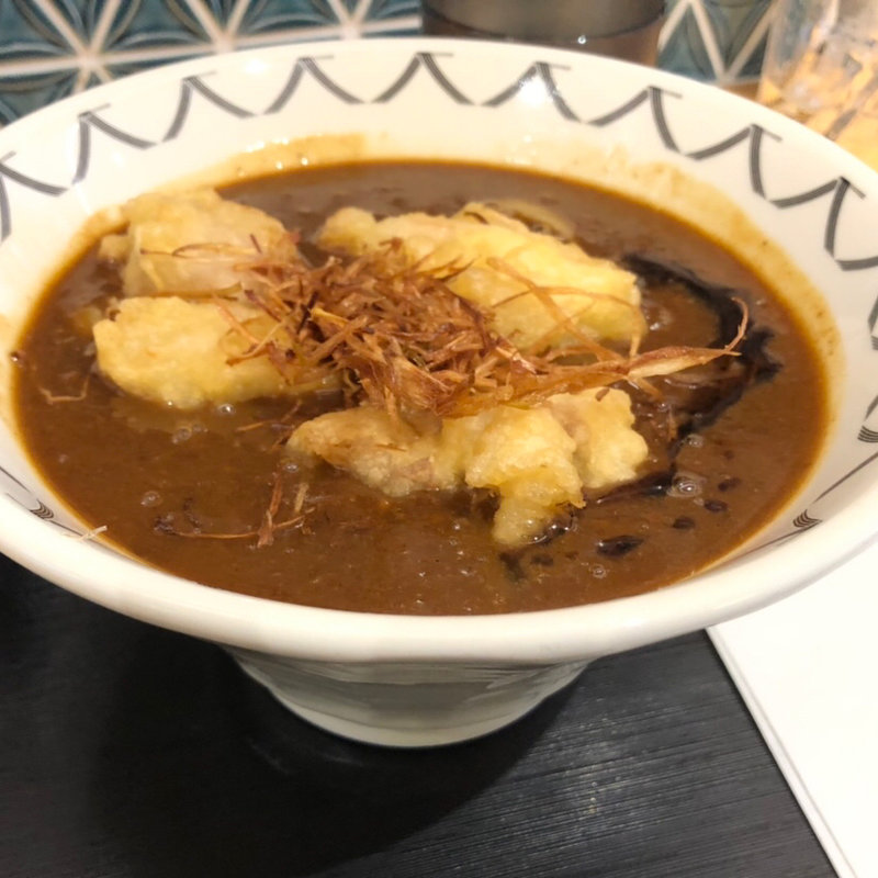 とり天 カレーうどん(博多うどん酒場 和八わっぱち)