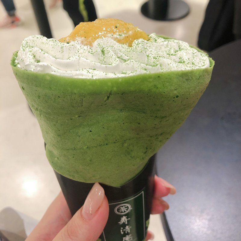 一条　お抹茶生地のマンゴークレープ(寿清庵)