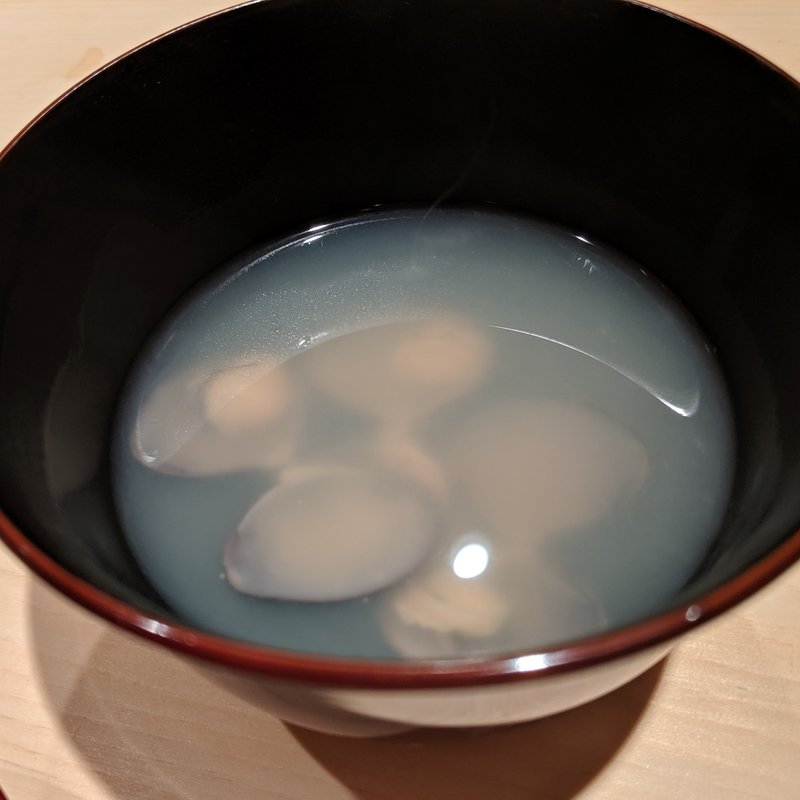 シジミのお椀(鮨はしもと)