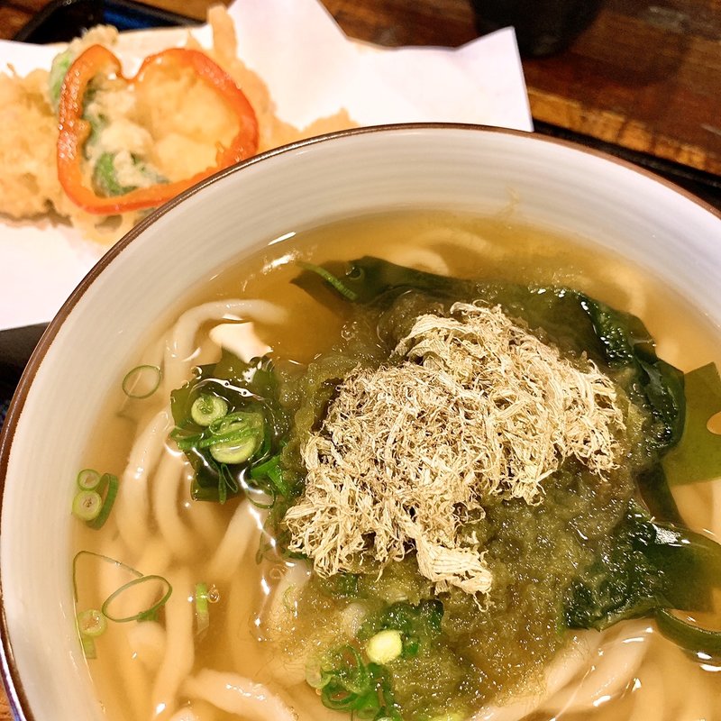 とり天白昆布うどん(饂飩とお酒 からほり きぬ川)