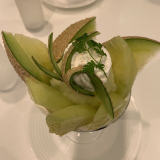 静岡県産マスクメロンパフェ(タカノフルーツパーラー 新宿高島屋店 )
