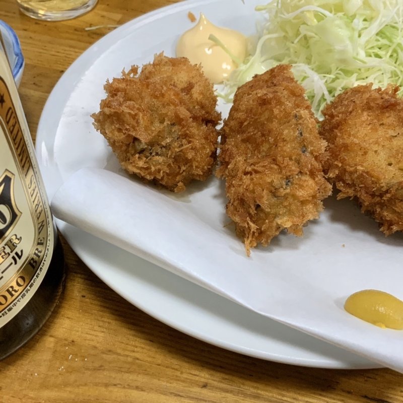 牡蠣フライ(赤崎産)(しいはし食堂)