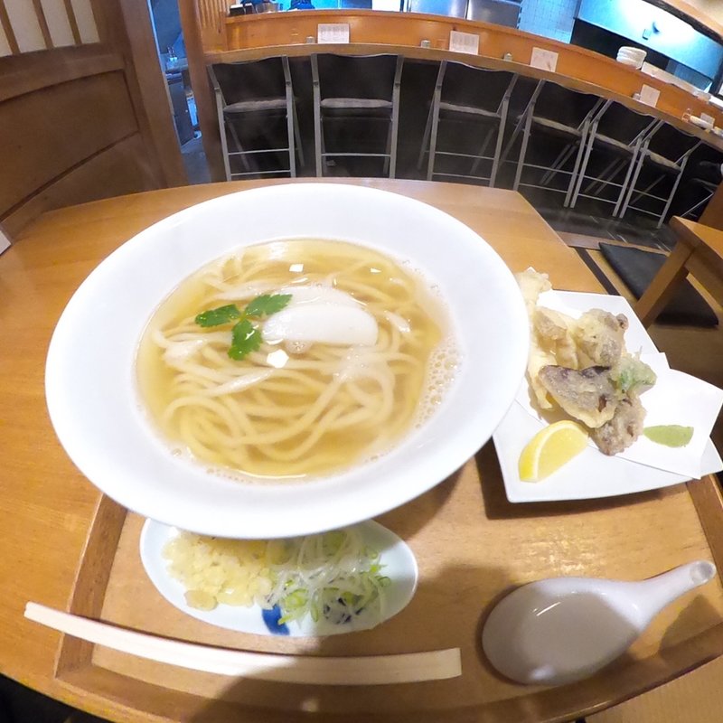 きのこ天うどん(うどん処柳ばし時空)